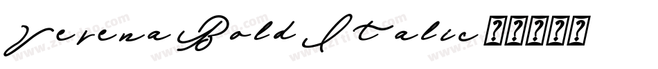 Verena Bold Italic字体转换